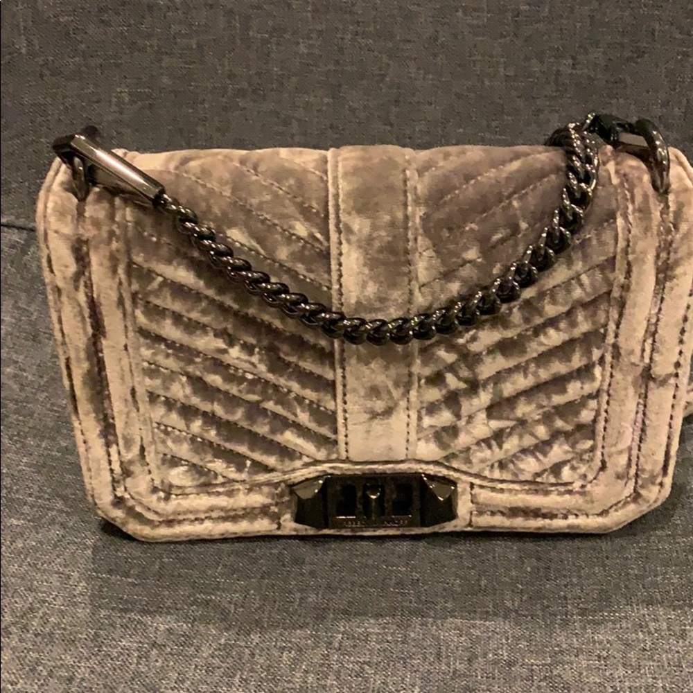 Grey velvet Rebecca minkoff crossbody bag